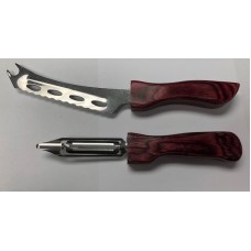 Chesse cutting Knife and Peeler Pair - Rosewood