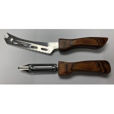 Chesse cutting Knife and Peeler Pair - Cocobolo
